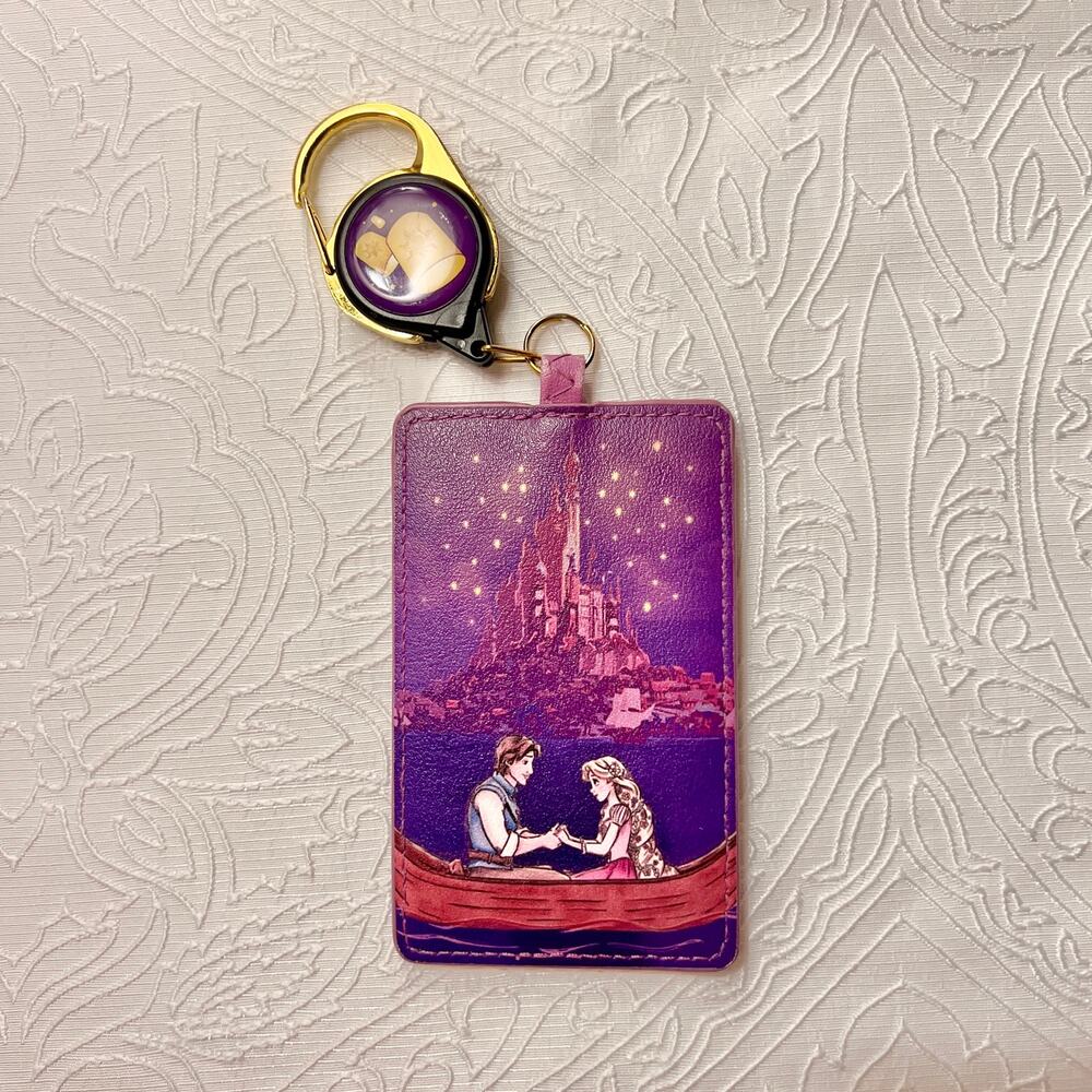 Tangled Rapunzel Loungefly Badge Reel Lanyard Card Holder Protector